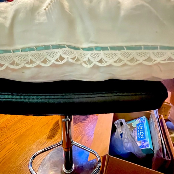 Vintage Victorian Throw Pillow With Roses, Lace & Pearls - Picture 4 of 6